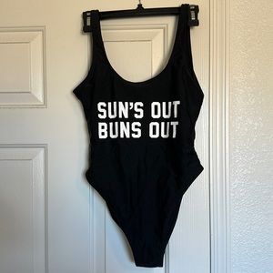 One piece bathing suit - sun’s out buns out